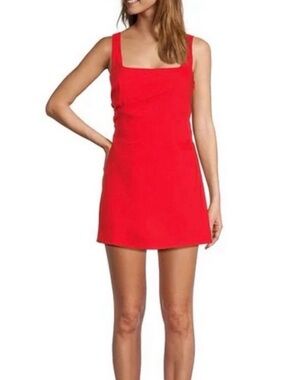 Antonio Melani Red Linen Blend Romper Size 6